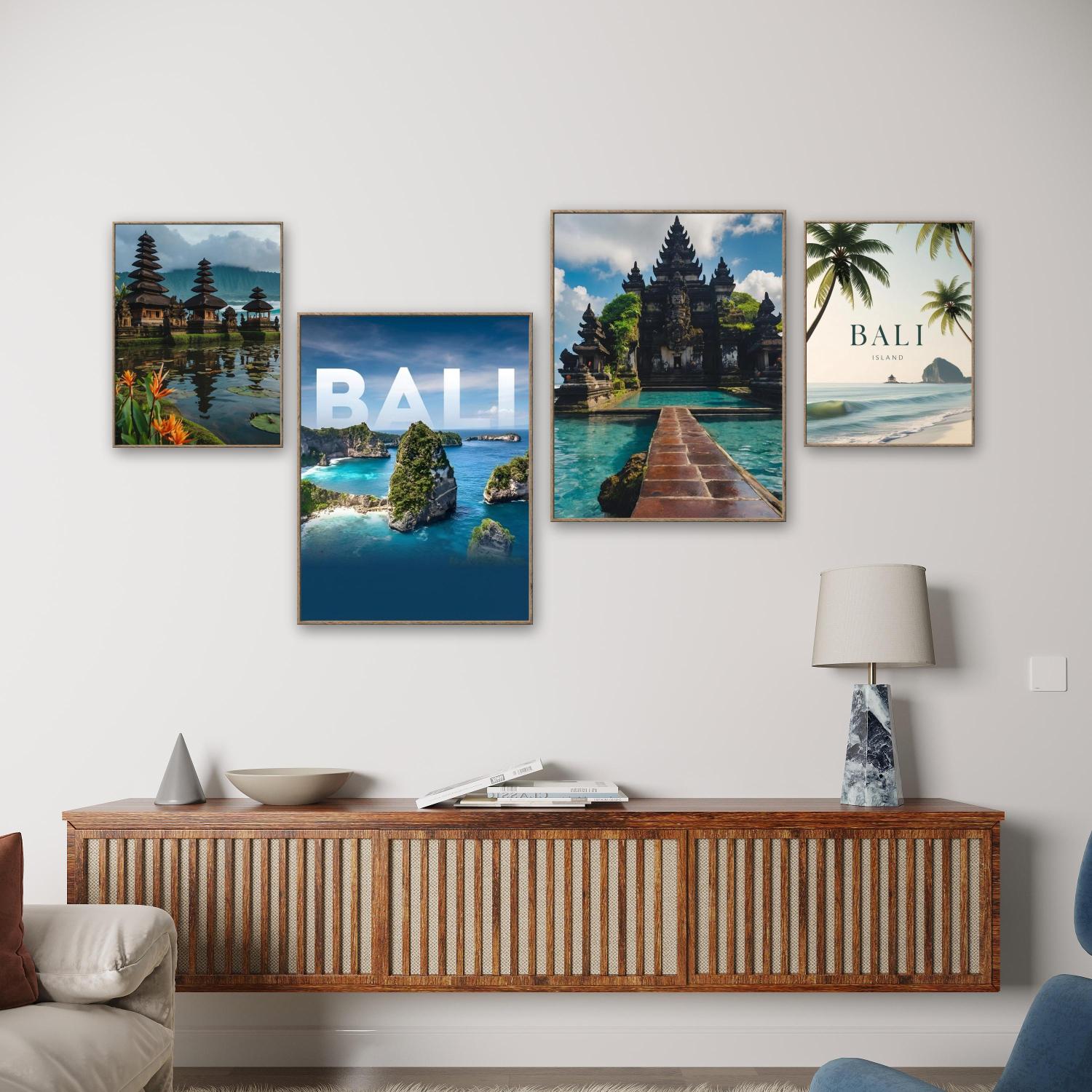 Embroidery Bali - バリ島の風景 DIY ダイヤモンド絵画トロピカルアイランドビーチ風景 5D ダイヤモンド刺繍モダンホームルーム壁装飾