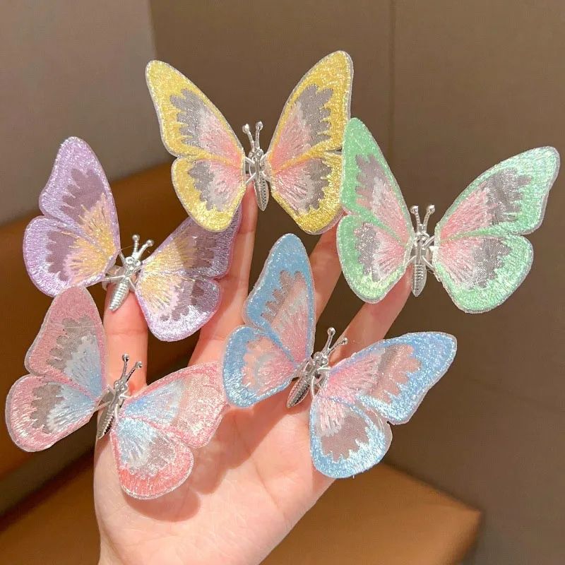 Embroidery Design 3D - 6/12 個 3D 動く蝶の刺繍自動車装飾センターコンソールベント装飾ダイナミックスイングデザインインテリア