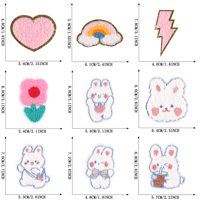 Chenille-刺fabricパッチ,衣類のデザイン,ハー - Embroidery Design 3D のレビューと価格