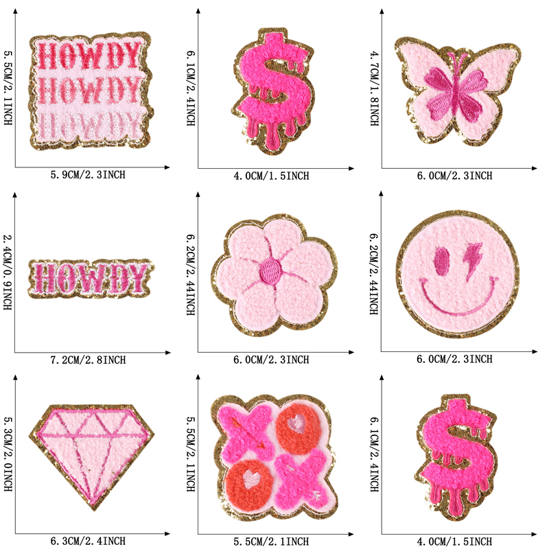 Chenille-刺fabricパッチ,衣類のデザイン,ハー - Embroidery Design 3D のレビューと価格