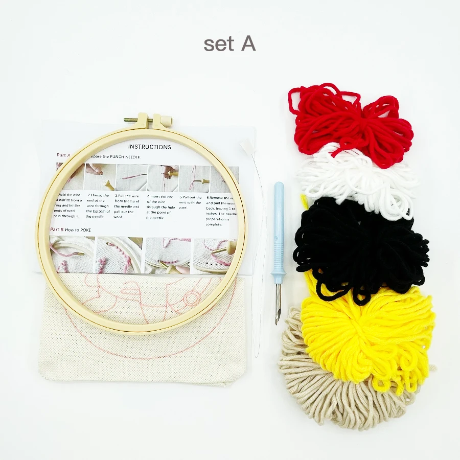 糸付きクリスマスパンチ針キット,初心者向け,日曜大工,針仕事 - Embroidery Xmas Decorations のレビューと価格