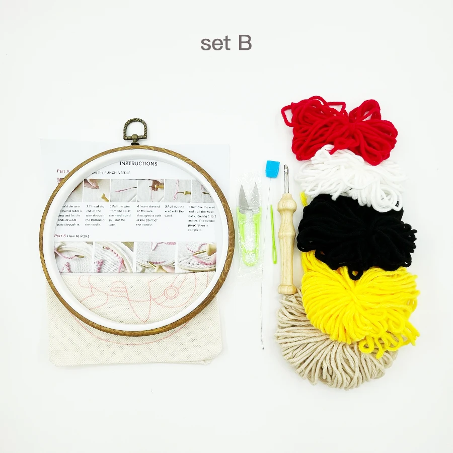 糸付きクリスマスパンチ針キット,初心者向け,日曜大工,針仕事 - Embroidery Xmas Decorations のレビューと価格