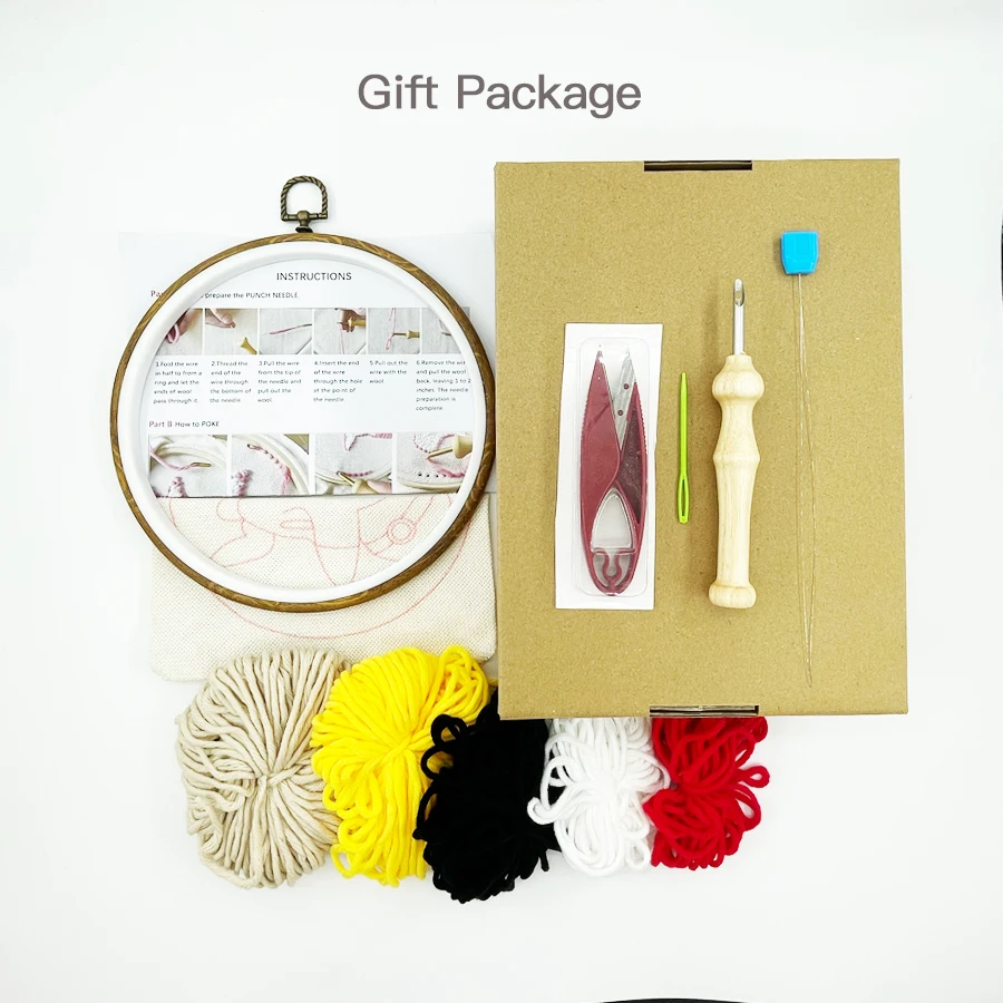 糸付きクリスマスパンチ針キット,初心者向け,日曜大工,針仕事 - Embroidery Xmas Decorations のレビューと価格