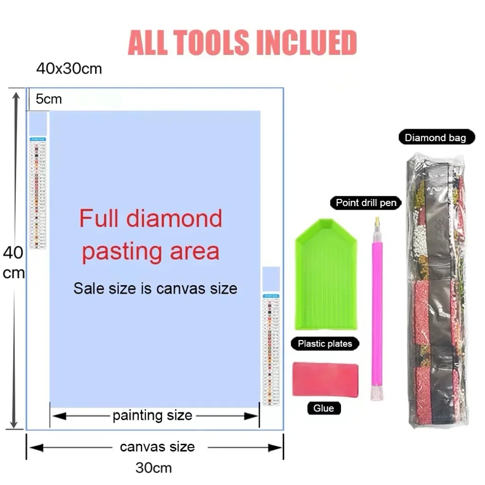 1pc フレームレス 5d DIY ダイヤモンドアート絵画キ - Embroidery Bali のレビューと価格