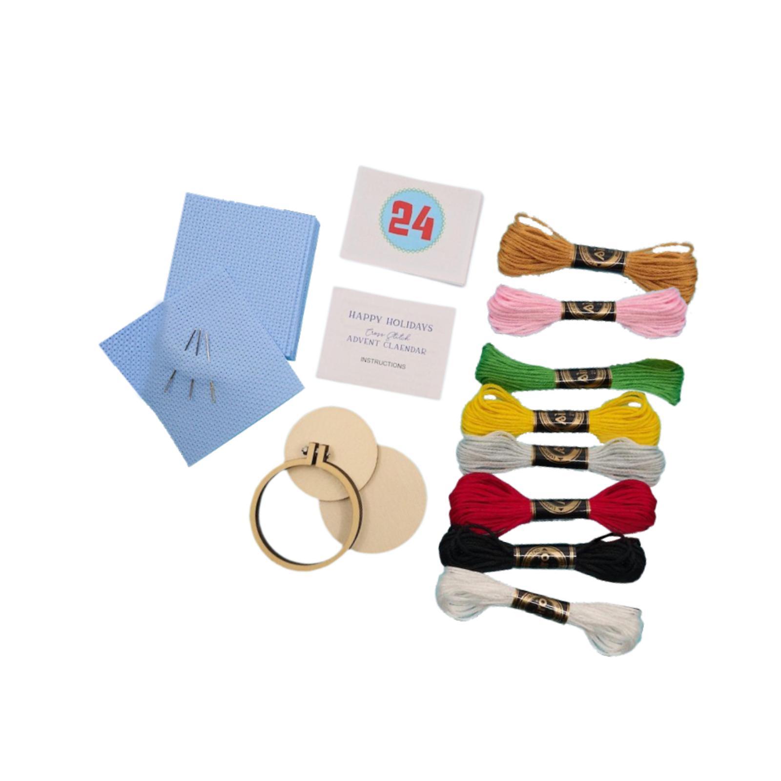 クリスマスアドベントカレンダー、クリスマス刺繍キット、DIY - Embroidery Xmas Decorations のレビューと価格