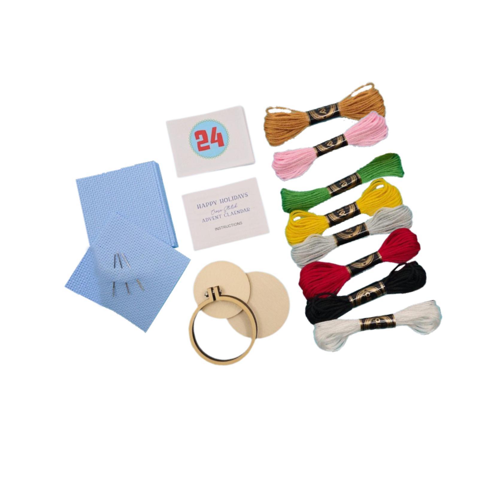 クリスマスアドベントカレンダー、クリスマス刺繍キット、DIY - Embroidery Xmas Decorations のレビューと価格