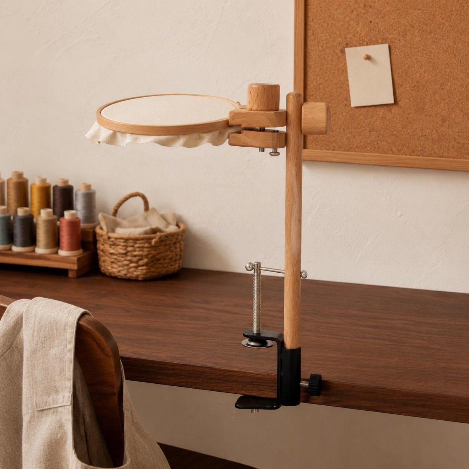 ブナ材テーブルクランプ刺繍枠 デスクフープホルダー クラフト - Embroidery Frame のレビューと価格