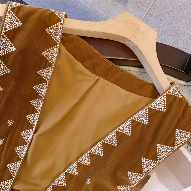 ヴィンテージファッションカーディガン女性のためのプリント刺繍 - Embroidery Zig Zag Stitch のレビューと価格