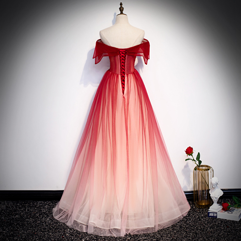 2026年新作 夏 ロングスタイル フェアリー イブニングド - Embroidery Red のレビューと価格