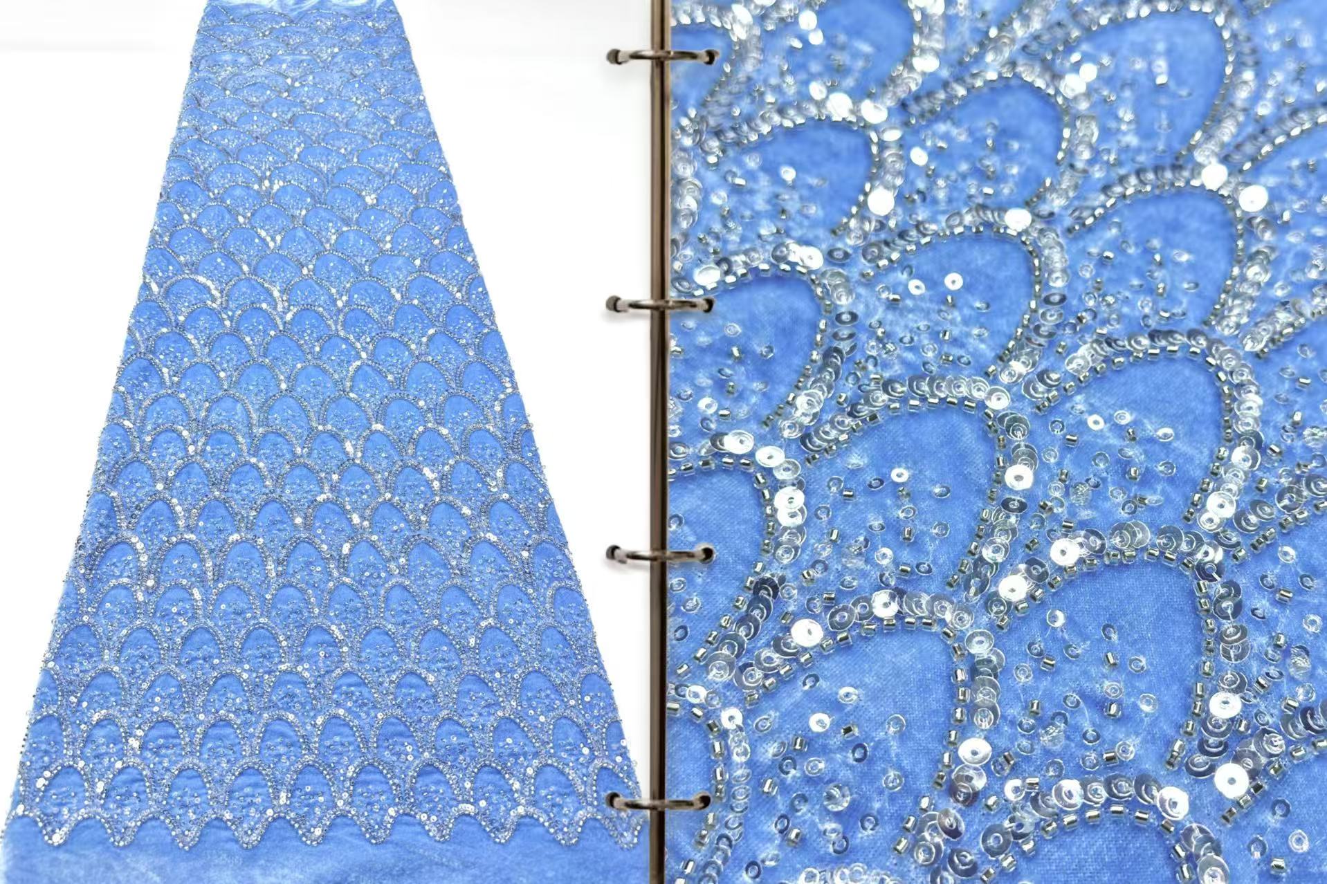 高級スパンコールエレガントなパーティードレス手作りホット販売 - Embroidery Net Fabric のレビューと価格