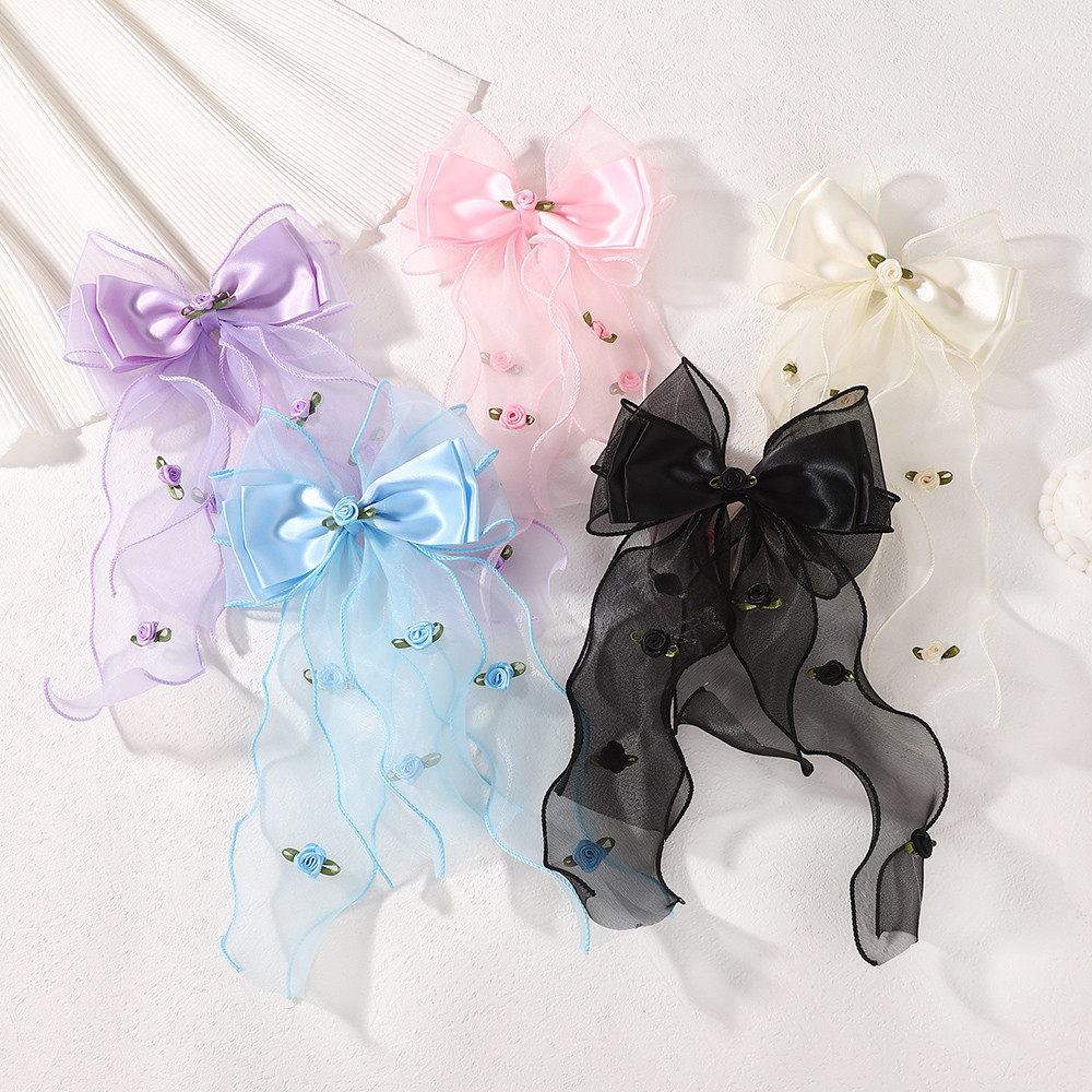 1 個かわいい花の刺繍ヘアクリップ女の子のための素敵なブティ - Embroidery Love のレビューと価格