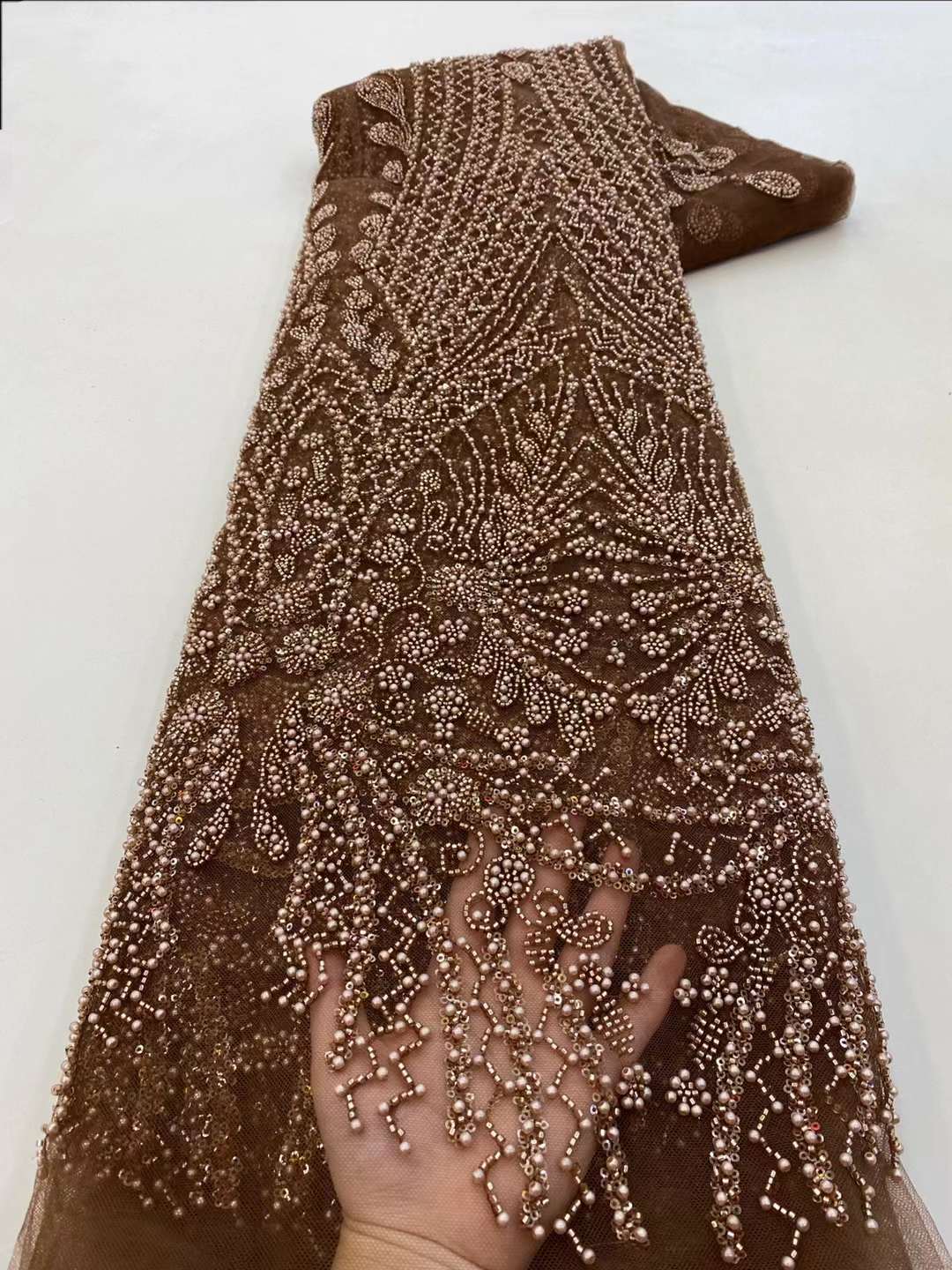 ビーズ、スパンコール、ビーズ刺embroidery、フレンチ - Embroidery Net Fabric のレビューと価格