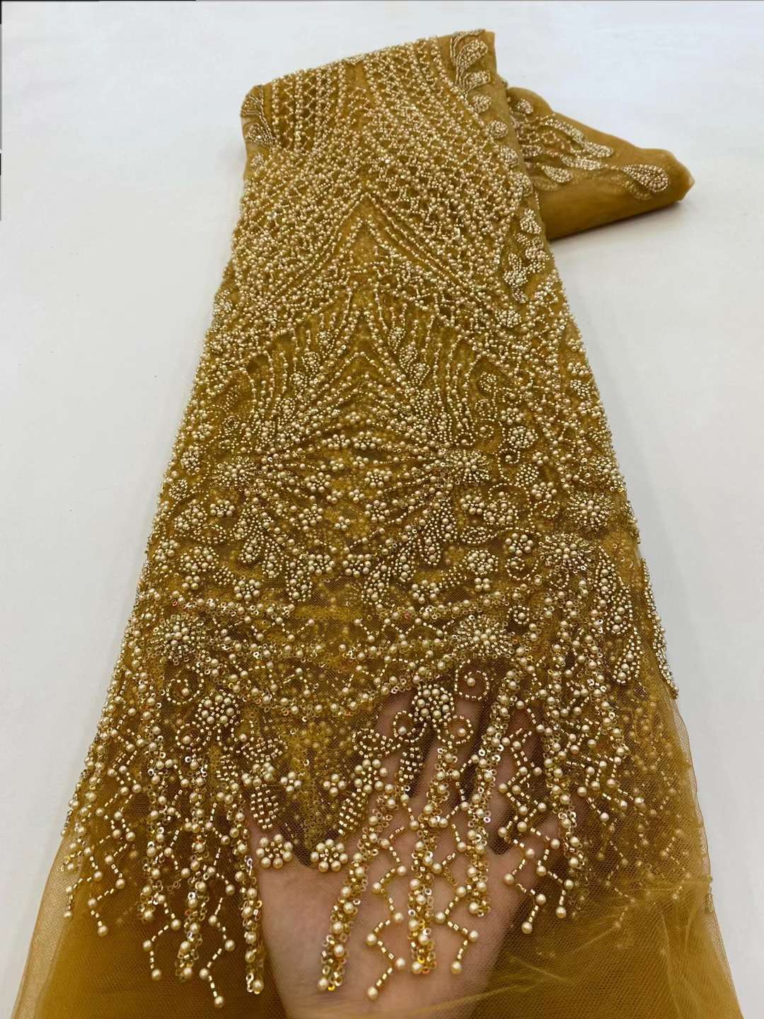ビーズ、スパンコール、ビーズ刺embroidery、フレンチ - Embroidery Net Fabric のレビューと価格