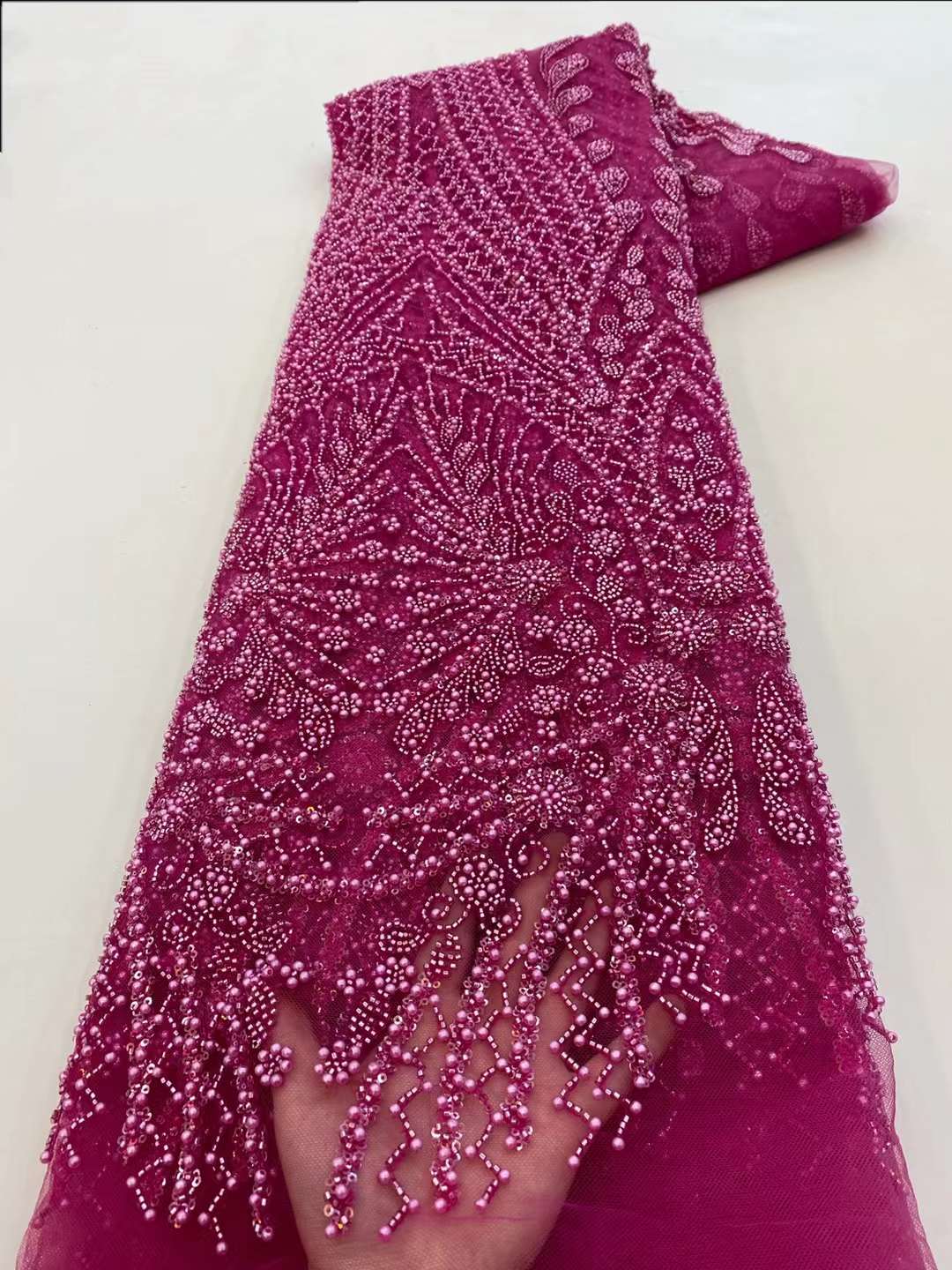 ビーズ、スパンコール、ビーズ刺embroidery、フレンチ - Embroidery Net Fabric のレビューと価格