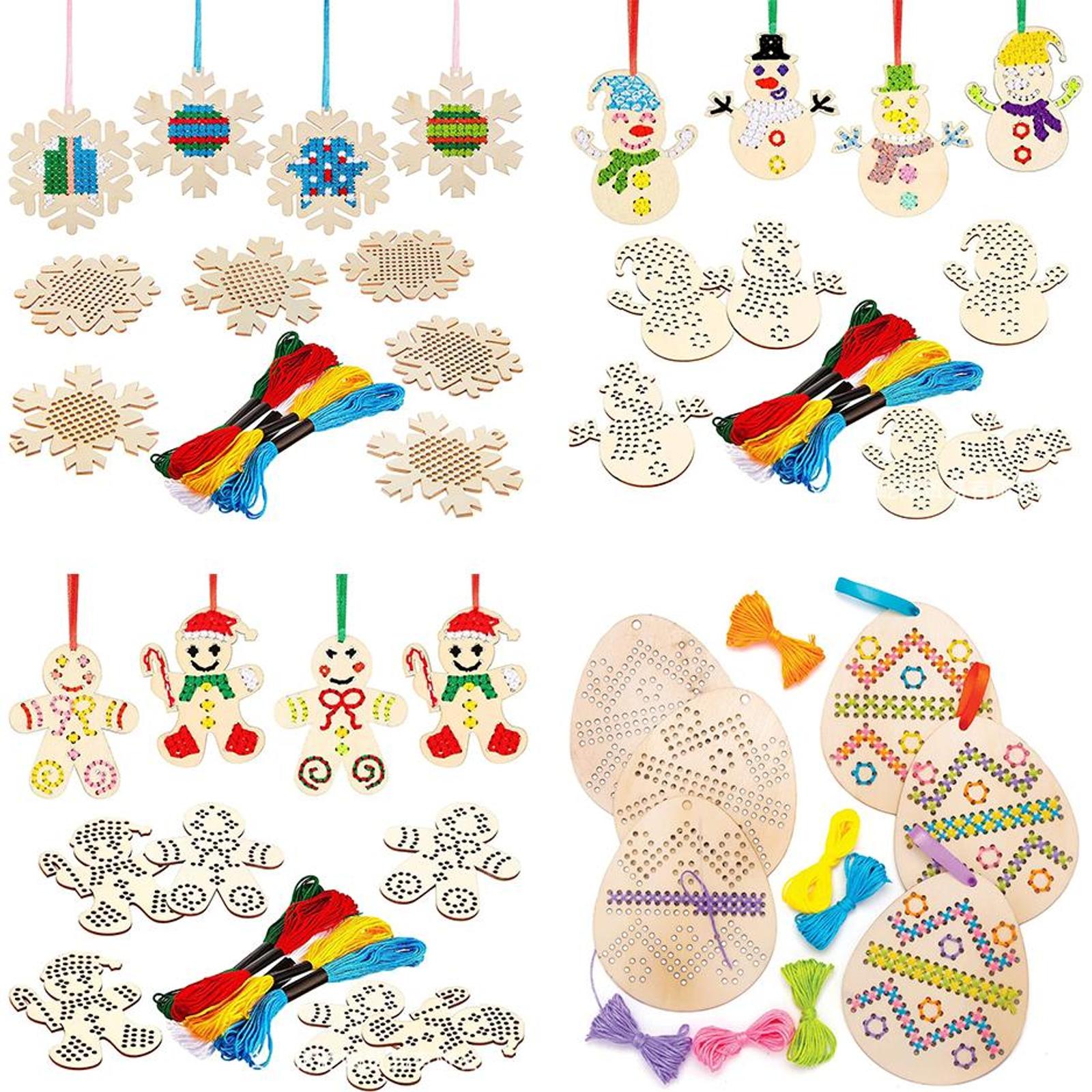 クロスステッチ吊り下げペンダント イースターエッグ刺繍アート - Embroidery Xmas Decorations のレビューと価格