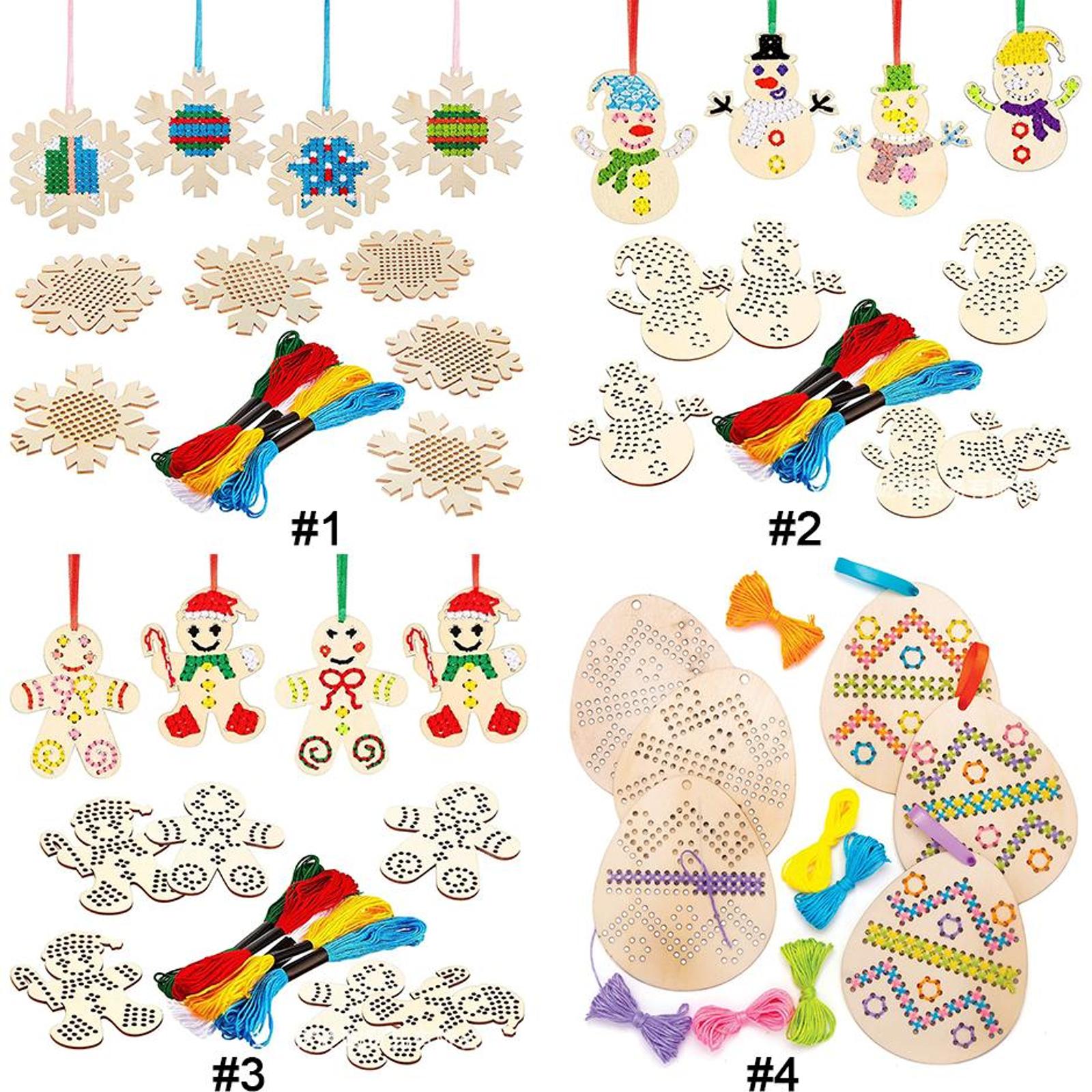 クロスステッチ吊り下げペンダント イースターエッグ刺繍アート - Embroidery Xmas Decorations のレビューと価格