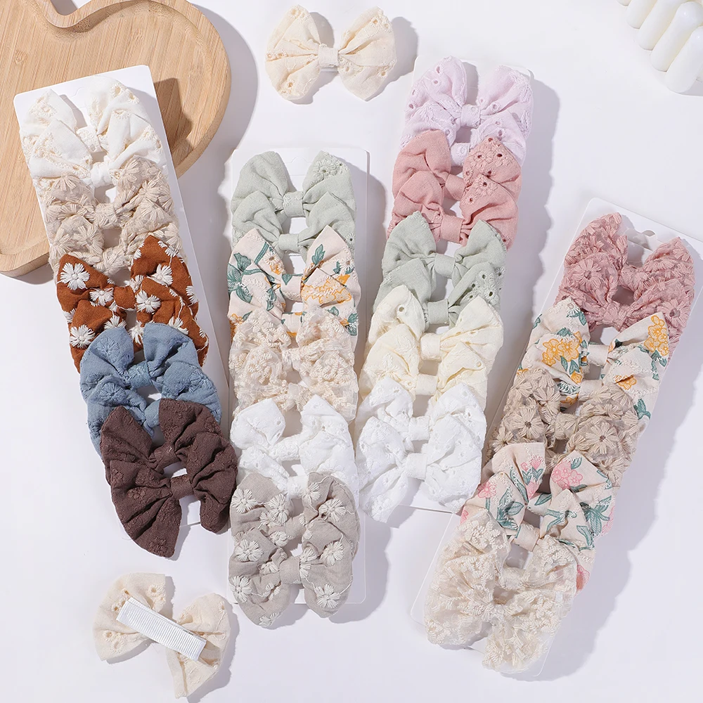 かわいい女の子のための綿のヘアクリップ,ヘアクリップ,かわい - Embroidery Love のレビューと価格