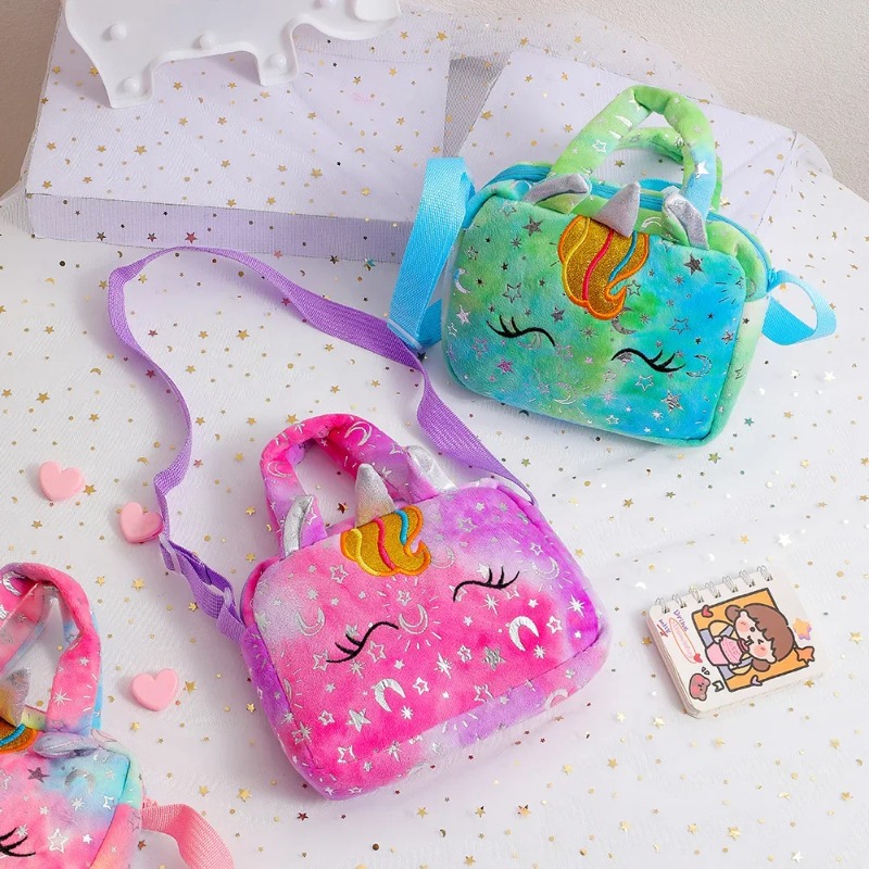 甘いユニコーンハンドバッグ女の子のための素敵な子供クロスボデ - Embroidery Love のレビューと価格