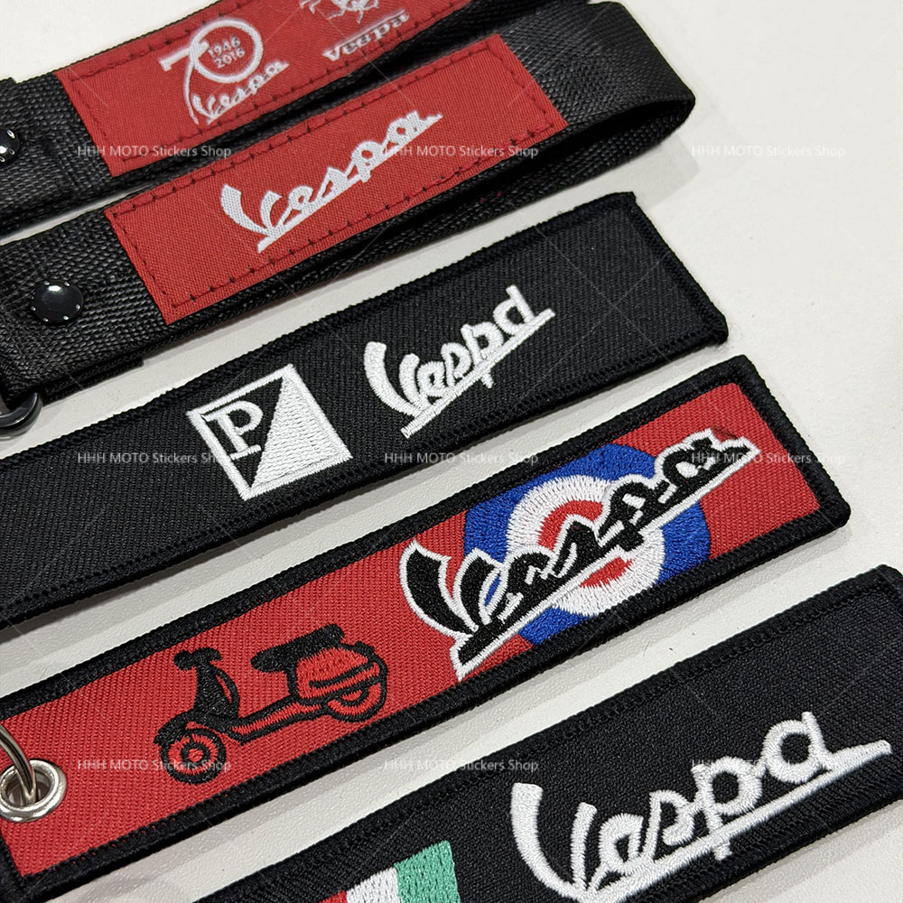 両面刺繍カーキーホルダー ベスパバイク用キーアクセサリー バ - Embroidery Backpack Kit のレビューと価格