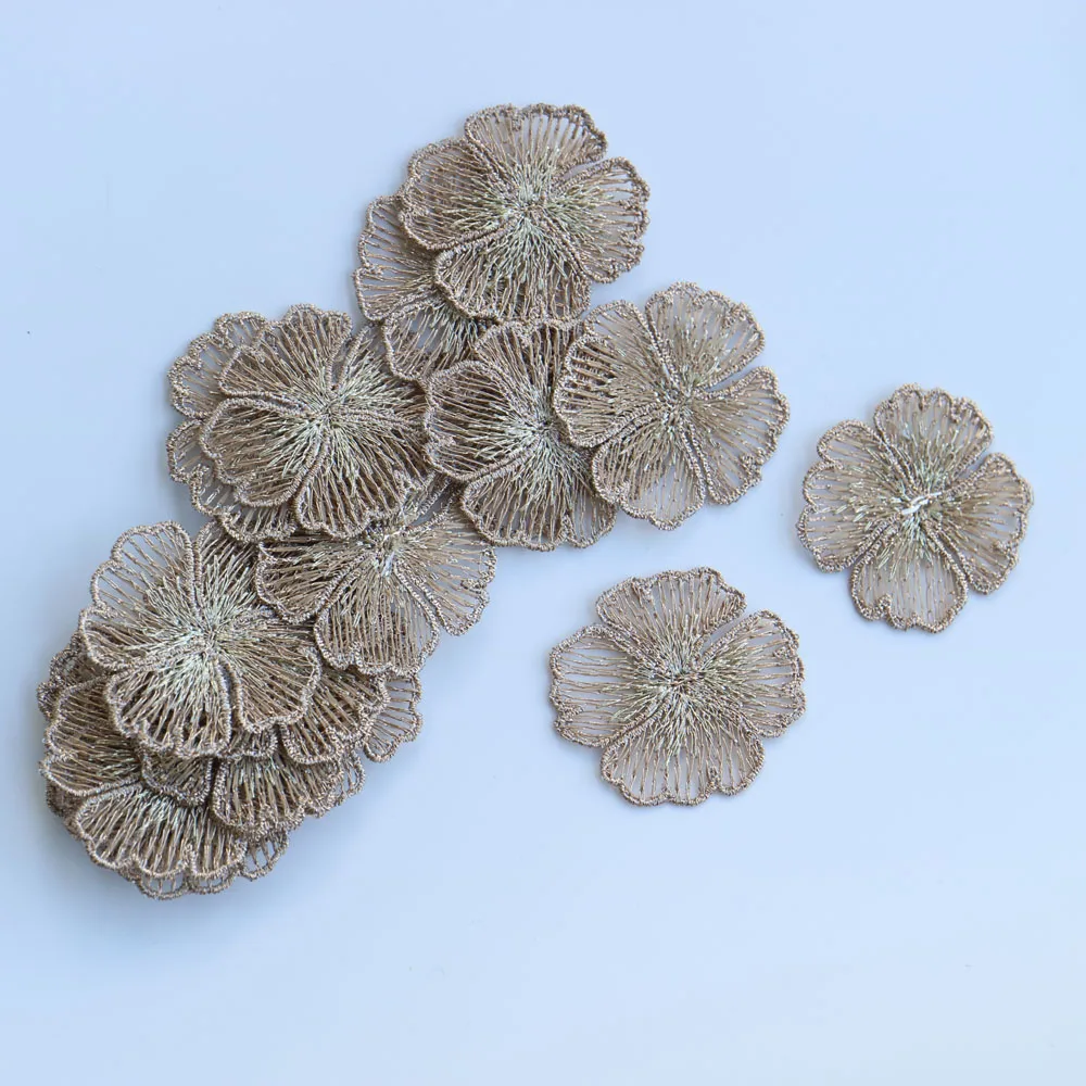 20pc 3 センチメートル小さなゴールデンクラフト用品刺繍 - Embroidery Flower Pattern のレビューと価格