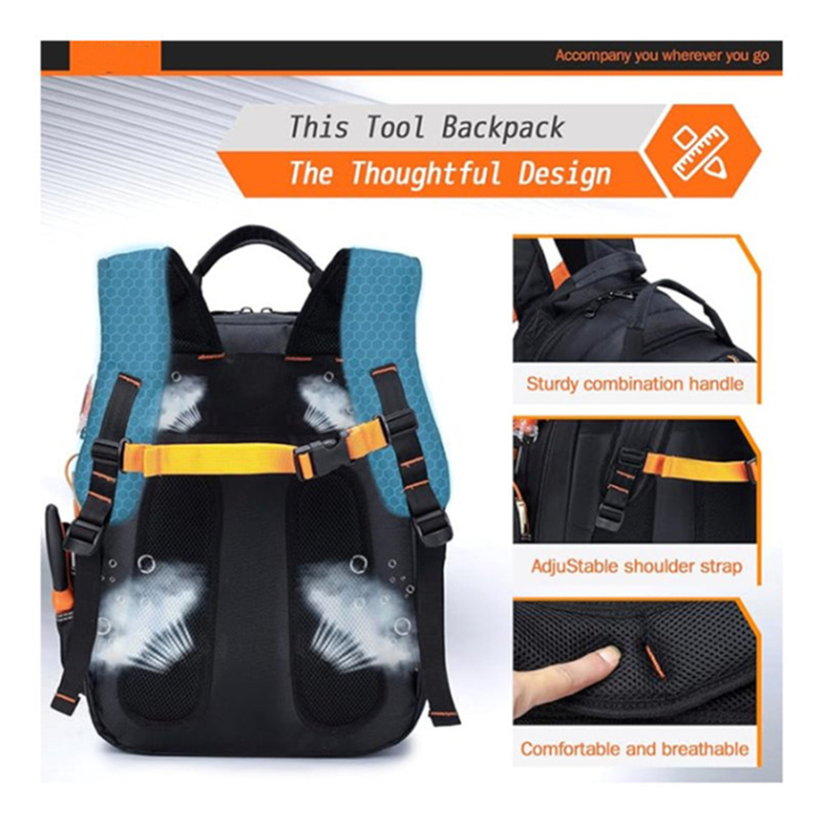 厚みのある耐摩耗性バックパック防水ヘビーデューティツールキッ - Embroidery Backpack Kit のレビューと価格