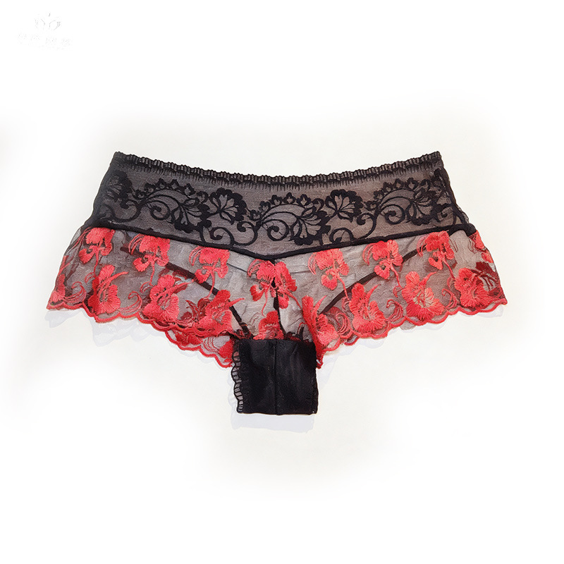 【1 個】ランジェリーファムウルトラホットレッドブルー刺繍セ - Embroidery Red のレビューと価格