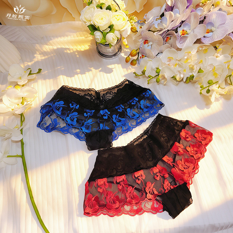 【1 個】ランジェリーファムウルトラホットレッドブルー刺繍セ - Embroidery Red のレビューと価格