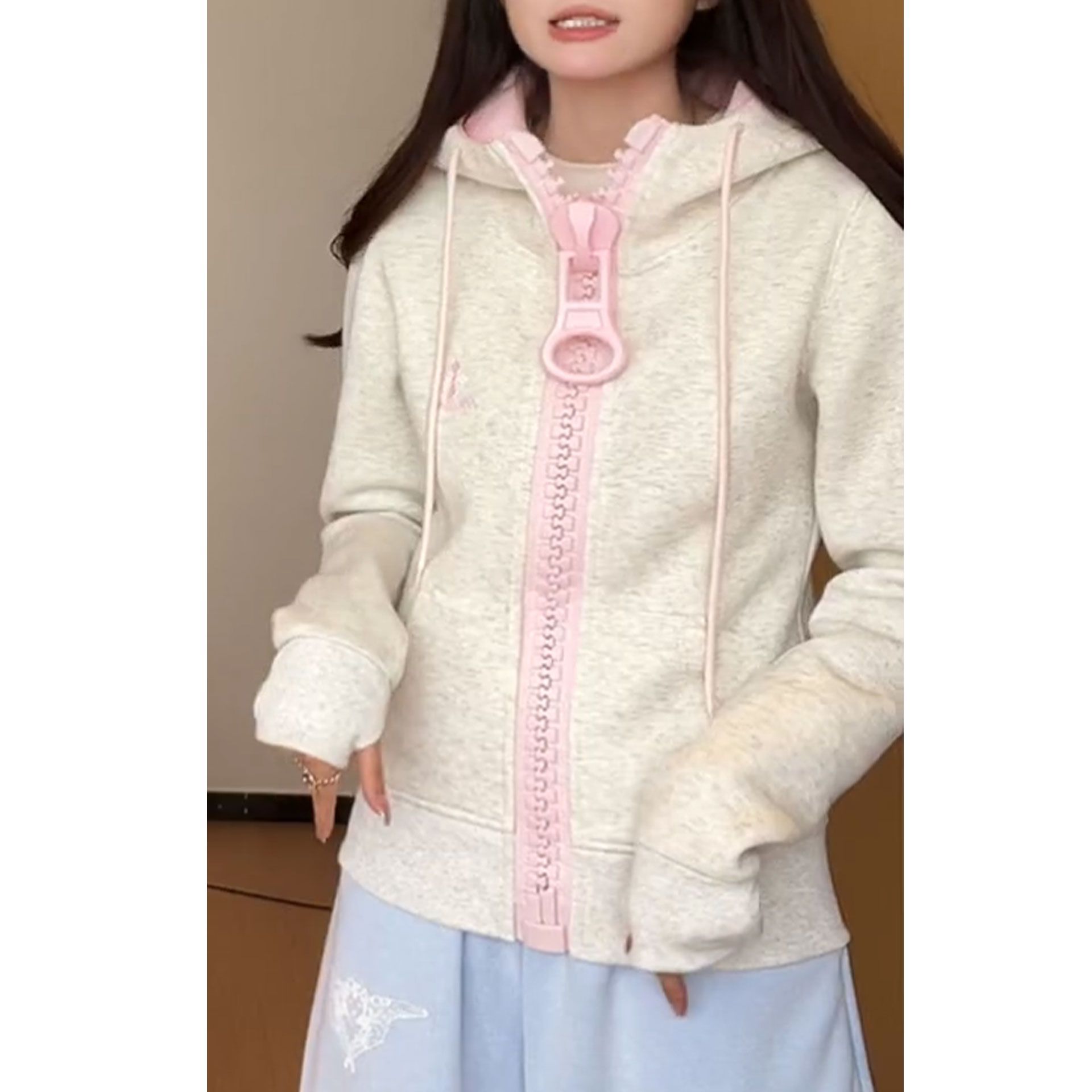 Y2Kカジュアルショートジャケット レディース 2026秋冬 - Embroidery Design 3D のレビューと価格